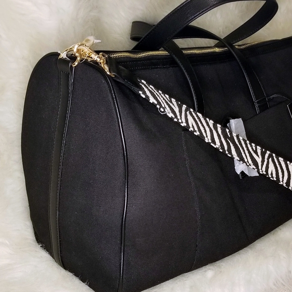 RACHEL ZOE Daisey Canvas Weekend Travel Tote Duffle Bag - Picture 9 of 15